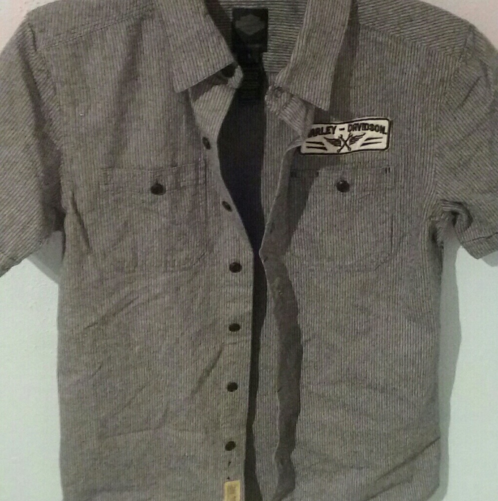 Men's Harley Davidson Striped Button down shirt